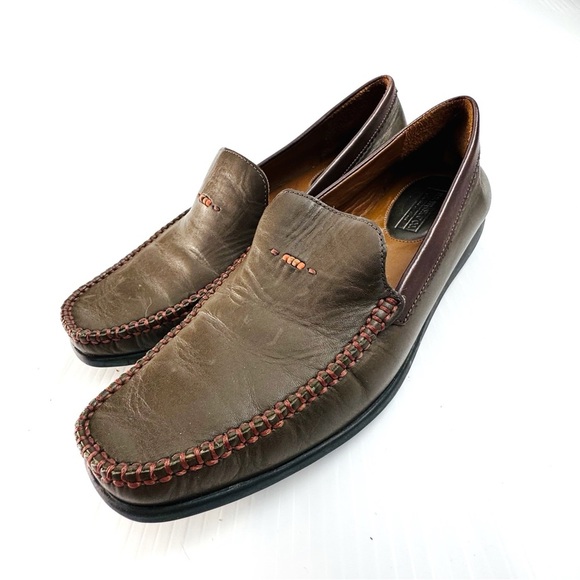 H.S. Trask & Co. Green Leather Loafers - Picture 1 of 11